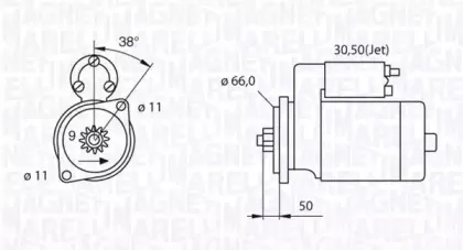 063521240220 MAGNETI MARELLI Стартер 063521240220 MAGNETI MARELLI Стартер