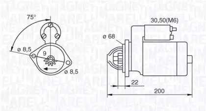 063521074920 MAGNETI MARELLI Стартер 063521074920 MAGNETI MARELLI Стартер