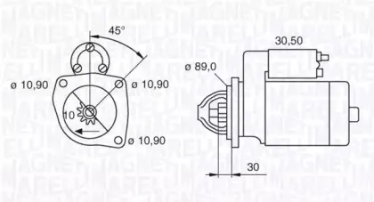 063522630200 MAGNETI MARELLI Стартер 063522630200 MAGNETI MARELLI Стартер