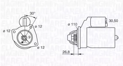 063216896010 MAGNETI MARELLI Стартер 063216896010 MAGNETI MARELLI Стартер