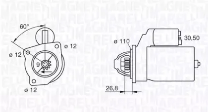 063217226010 MAGNETI MARELLI Стартер 063217226010 MAGNETI MARELLI Стартер