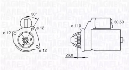 063217410010 MAGNETI MARELLI Стартер 063217410010 MAGNETI MARELLI Стартер