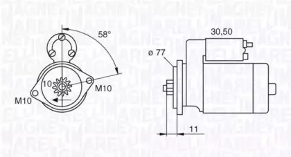 063522603010 MAGNETI MARELLI Стартер 063522603010 MAGNETI MARELLI Стартер