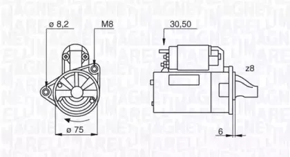 063522629010 MAGNETI MARELLI Стартер 063522629010 MAGNETI MARELLI Стартер