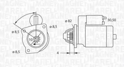063523625010 MAGNETI MARELLI Стартер 063523625010 MAGNETI MARELLI Стартер