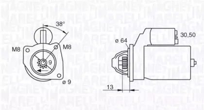 063101021010 MAGNETI MARELLI Стартер 063101021010 MAGNETI MARELLI Стартер