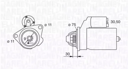 063280034010 MAGNETI MARELLI Стартер 063280034010 MAGNETI MARELLI Стартер
