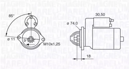 063280049010 MAGNETI MARELLI Стартер 063280049010 MAGNETI MARELLI Стартер
