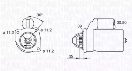 063207145010 MAGNETI MARELLI Стартер 063207145010 MAGNETI MARELLI Стартер