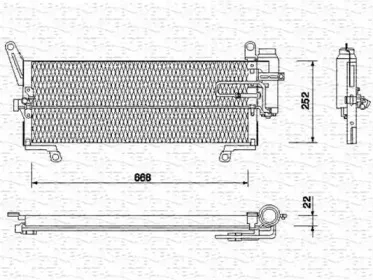 350203112000 MAGNETI MARELLI Конденсатор, кондиционер 350203112000 MAGNETI MARELLI Конденсатор, кондиционер