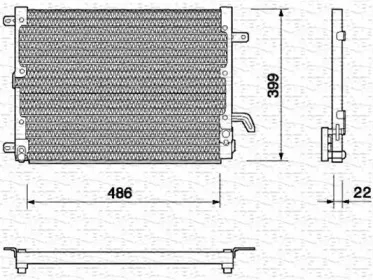 350203122000 MAGNETI MARELLI Конденсатор, кондиционер 350203122000 MAGNETI MARELLI Конденсатор, кондиционер