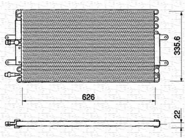 350203133000 MAGNETI MARELLI Конденсатор, кондиционер 350203133000 MAGNETI MARELLI Конденсатор, кондиционер
