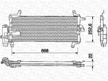 350203136000 MAGNETI MARELLI Конденсатор, кондиционер 350203136000 MAGNETI MARELLI Конденсатор, кондиционер