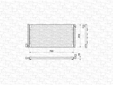 350203143000 MAGNETI MARELLI Конденсатор, кондиционер 350203143000 MAGNETI MARELLI Конденсатор, кондиционер