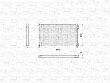350203145000 MAGNETI MARELLI Конденсатор, кондиционер 350203145000 MAGNETI MARELLI Конденсатор, кондиционер