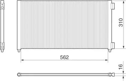 350203154000 MAGNETI MARELLI Конденсатор, кондиционер 350203154000 MAGNETI MARELLI Конденсатор, кондиционер