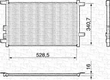 350203156000 MAGNETI MARELLI Конденсатор, кондиционер 350203156000 MAGNETI MARELLI Конденсатор, кондиционер