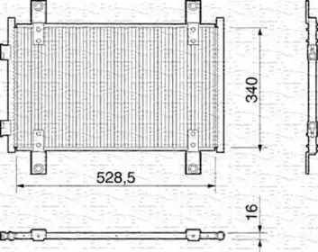 350203159000 MAGNETI MARELLI Конденсатор, кондиционер 350203159000 MAGNETI MARELLI Конденсатор, кондиционер
