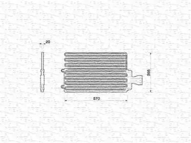 350203212000 MAGNETI MARELLI Конденсатор, кондиционер 350203212000 MAGNETI MARELLI Конденсатор, кондиционер