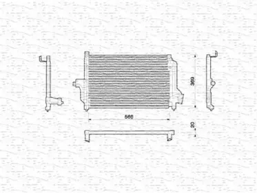 350203214000 MAGNETI MARELLI Конденсатор, кондиционер 350203214000 MAGNETI MARELLI Конденсатор, кондиционер