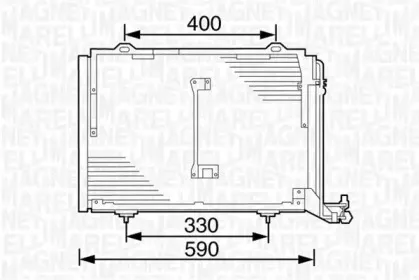 350203232000 MAGNETI MARELLI Конденсатор, кондиционер 350203232000 MAGNETI MARELLI Конденсатор, кондиционер