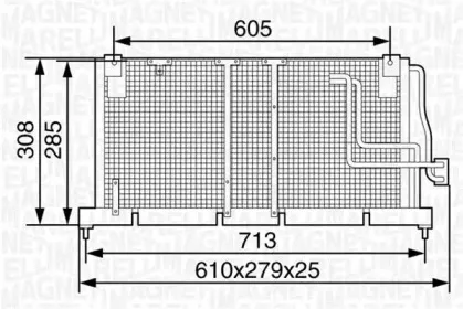 350203233000 MAGNETI MARELLI Конденсатор, кондиционер 350203233000 MAGNETI MARELLI Конденсатор, кондиционер