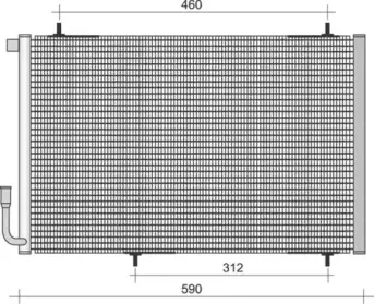 350203254000 MAGNETI MARELLI Конденсатор, кондиционер 350203254000 MAGNETI MARELLI Конденсатор, кондиционер