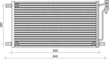 350203280000 MAGNETI MARELLI Конденсатор, кондиционер 350203280000 MAGNETI MARELLI Конденсатор, кондиционер
