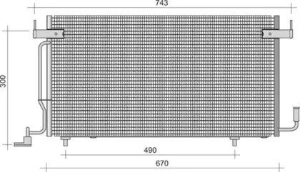 350203286000 MAGNETI MARELLI Конденсатор, кондиционер 350203286000 MAGNETI MARELLI Конденсатор, кондиционер
