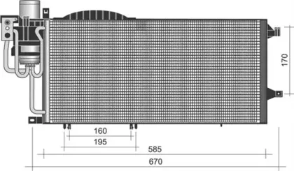350203373000 MAGNETI MARELLI Конденсатор, кондиционер 350203373000 MAGNETI MARELLI Конденсатор, кондиционер