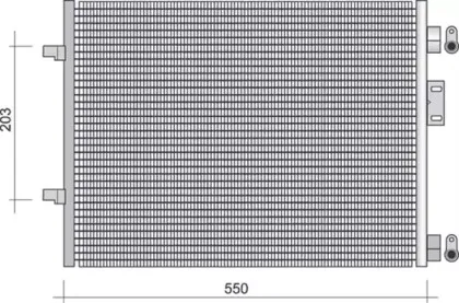 350203387000 MAGNETI MARELLI Конденсатор, кондиционер 350203387000 MAGNETI MARELLI Конденсатор, кондиционер