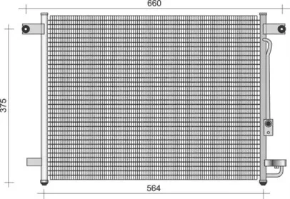 350203432000 MAGNETI MARELLI Конденсатор, кондиционер 350203432000 MAGNETI MARELLI Конденсатор, кондиционер