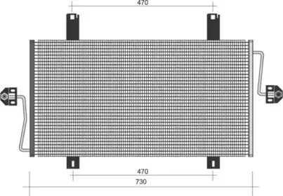 350203436000 MAGNETI MARELLI Конденсатор, кондиционер 350203436000 MAGNETI MARELLI Конденсатор, кондиционер