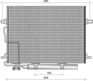 350203438000 MAGNETI MARELLI Конденсатор, кондиционер 350203438000 MAGNETI MARELLI Конденсатор, кондиционер