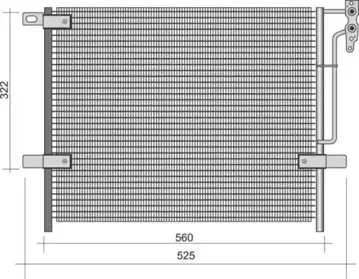 350203441000 MAGNETI MARELLI Конденсатор, кондиционер 350203441000 MAGNETI MARELLI Конденсатор, кондиционер