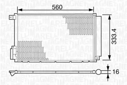 350203620000 MAGNETI MARELLI Конденсатор, кондиционер 350203620000 MAGNETI MARELLI Конденсатор, кондиционер
