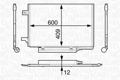350203624000 MAGNETI MARELLI Конденсатор, кондиционер 350203624000 MAGNETI MARELLI Конденсатор, кондиционер