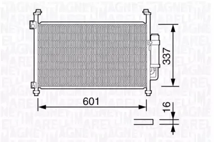 350203664000 MAGNETI MARELLI Конденсатор, кондиционер 350203664000 MAGNETI MARELLI Конденсатор, кондиционер