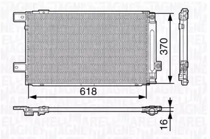 350203676000 MAGNETI MARELLI Конденсатор, кондиционер 350203676000 MAGNETI MARELLI Конденсатор, кондиционер