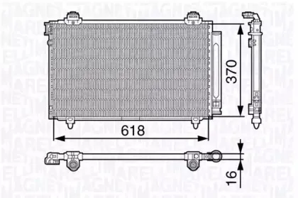 350203680000 MAGNETI MARELLI Конденсатор, кондиционер 350203680000 MAGNETI MARELLI Конденсатор, кондиционер