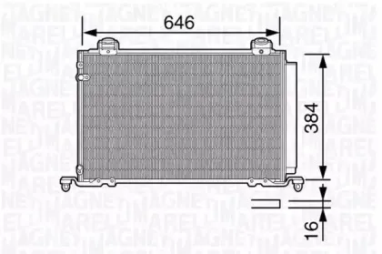 350203688000 MAGNETI MARELLI Конденсатор, кондиционер 350203688000 MAGNETI MARELLI Конденсатор, кондиционер