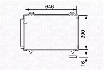 350203692000 MAGNETI MARELLI Конденсатор, кондиционер 350203692000 MAGNETI MARELLI Конденсатор, кондиционер