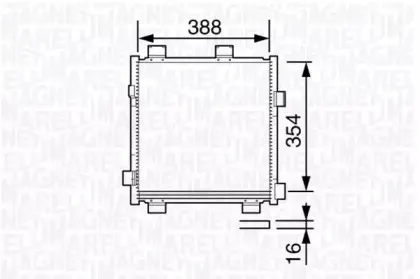 350203695000 MAGNETI MARELLI Конденсатор, кондиционер 350203695000 MAGNETI MARELLI Конденсатор, кондиционер