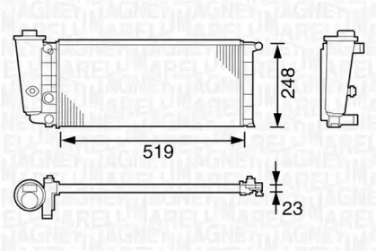 350213101000 MAGNETI MARELLI Радиатор, охлаждение двигателя 350213101000 MAGNETI MARELLI Радиатор, охлаждение двигателя