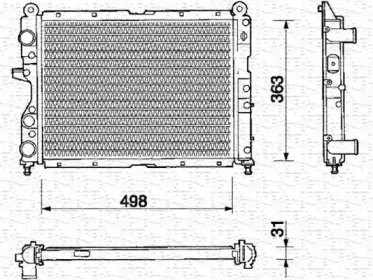 350213106000 MAGNETI MARELLI Радиатор, охлаждение двигателя 350213106000 MAGNETI MARELLI Радиатор, охлаждение двигателя