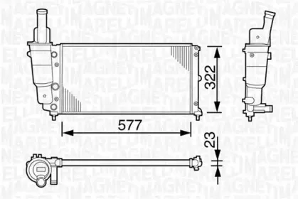 350213114003 MAGNETI MARELLI Радиатор, охлаждение двигателя 350213114003 MAGNETI MARELLI Радиатор, охлаждение двигателя