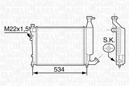 350213117700 MAGNETI MARELLI Радиатор, охлаждение двигателя 350213117700 MAGNETI MARELLI Радиатор, охлаждение двигателя