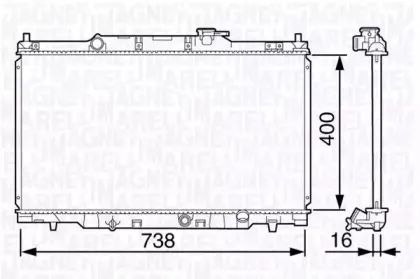 350213133200 MAGNETI MARELLI Радиатор, охлаждение двигателя 350213133200 MAGNETI MARELLI Радиатор, охлаждение двигателя