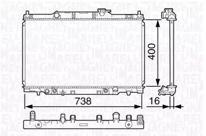 350213133400 MAGNETI MARELLI Радиатор, охлаждение двигателя 350213133400 MAGNETI MARELLI Радиатор, охлаждение двигателя