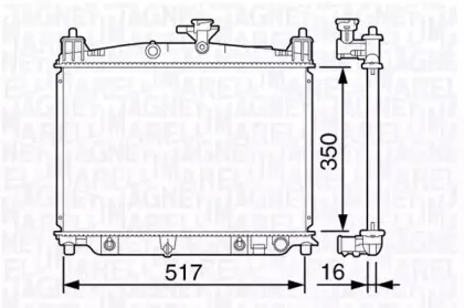 350213134400 MAGNETI MARELLI Радиатор, охлаждение двигателя 350213134400 MAGNETI MARELLI Радиатор, охлаждение двигателя